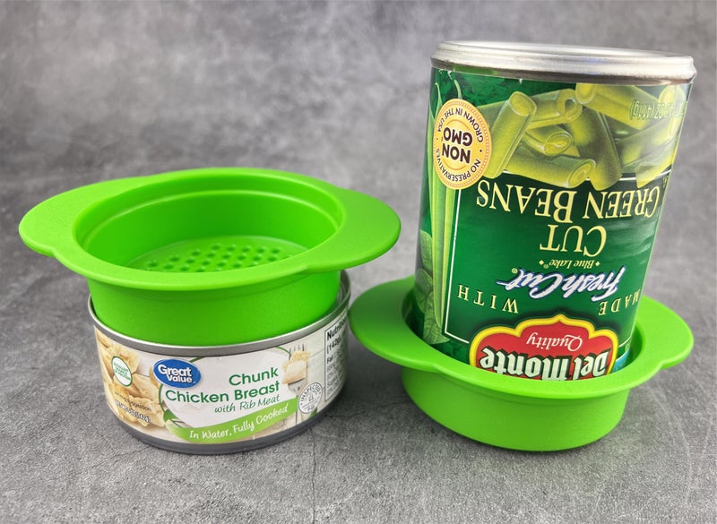 iAesthete 2 Pack - Can, Tuna, Colander Strainer, Food Grade Plastic, BPA-Free, Unibody Design, Dishwasher Safe, Fits Standard Size Cans - Image 5