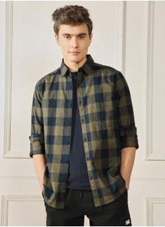 Dennis Lingo Green Casual Shirt for Men, 100% Cotton, Slim Fit  - Image 2