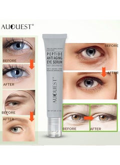 AuQuest Peptide Anti Aging Eye Serum 20G, Anti-Aging And Remove Wrinkles Eye Serum, With Three 360° Massage Ball, Eye Cream With Anti Allergy Applicatorhead, Firming Lifting Eye Essence, Eye Care  - Image 2