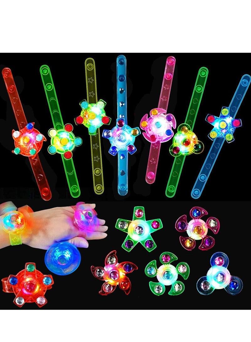 12 Pieces LED Luminous Bracelet, Kids Party Gift, Party Supplies Children's Birthday Gifts (Random Color)  - Image 1