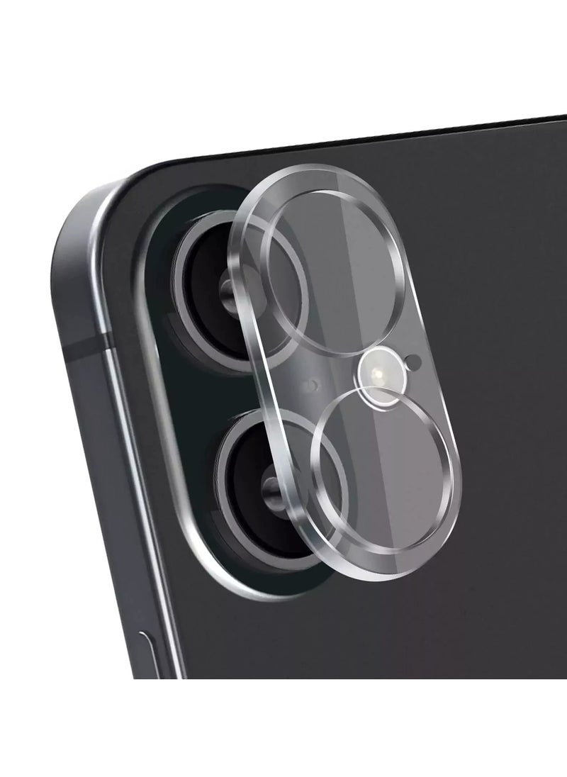 Generic - Camera Lens Protector Back Tempered Glass Camera 9H Clear Glass Case Friendly Cover Lens Protector For Iphone 16/16 Plus (Black) - Image 1