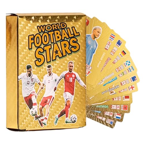 PN AVAN Football Card Set Waterproof Plastic Card Golden 55 Card (Golden Colour) - Image 1