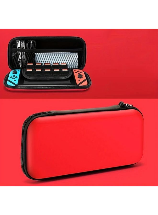 Durable EVA Hard Shell Carrying Case For Switch Large Capacity Red - Image 3
