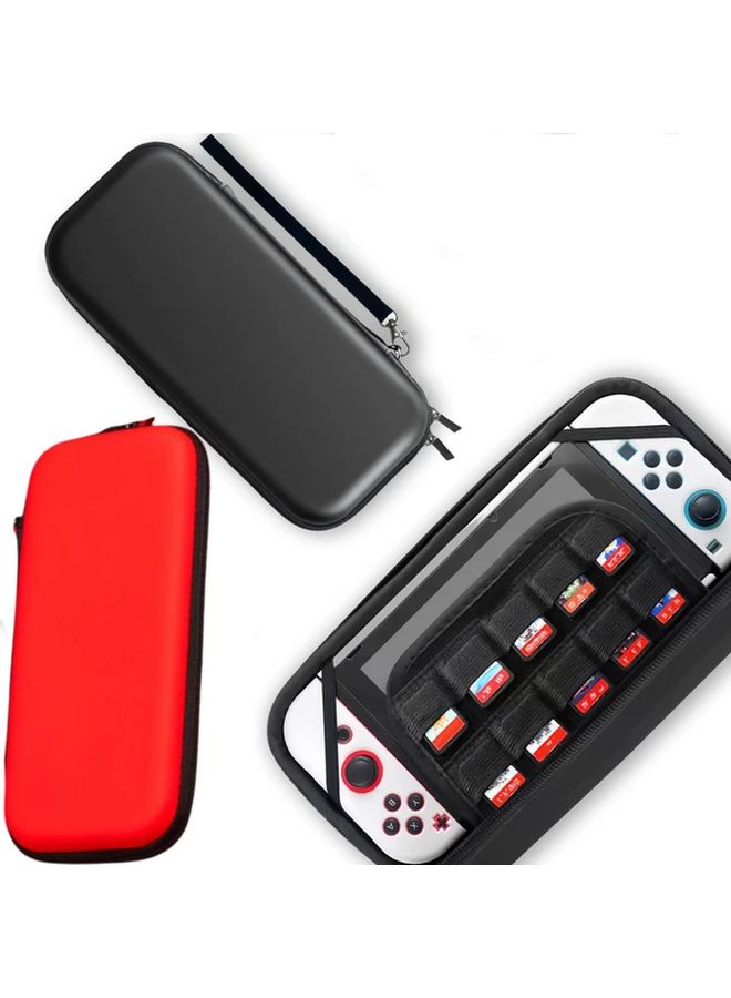 Durable EVA Hard Shell Carrying Case For Switch Large Capacity Red - Image 1