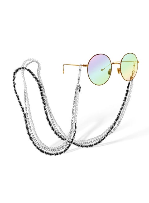 women Eyeglasses Chain Made of Multiple Chains of Gold And Pearls