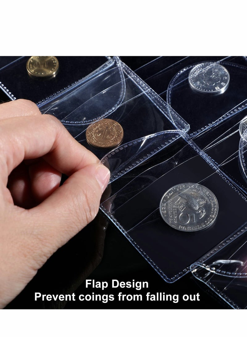Excefore Single Pocket Coin Sleeves, 50 Pcs Collectors Individual Clear Plastic Sleeves Holders Small Pouch Protector for Coins Jewelry and Items Storage (2.2 Inches) - Image 3