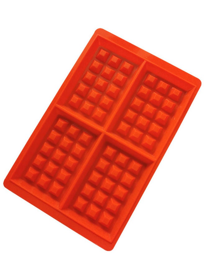 Silicone Waffle Mould Red 22.5x18.5cm - Image 1