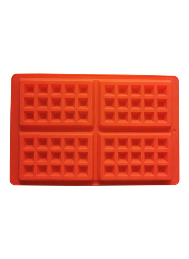 Silicone Waffle Mould Red 22.5x18.5cm - Image 2