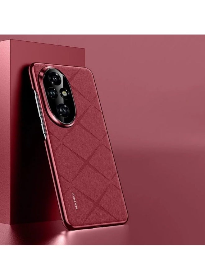 غطاء متوافق مع جلد فاخر ناعم Honor 200 Pro، حماية عدسة الكاميرا، غطاء مقاوم للصدمات والسقوط بتصميم نحيف ذو ملمس جيد لهونر 200 برو.