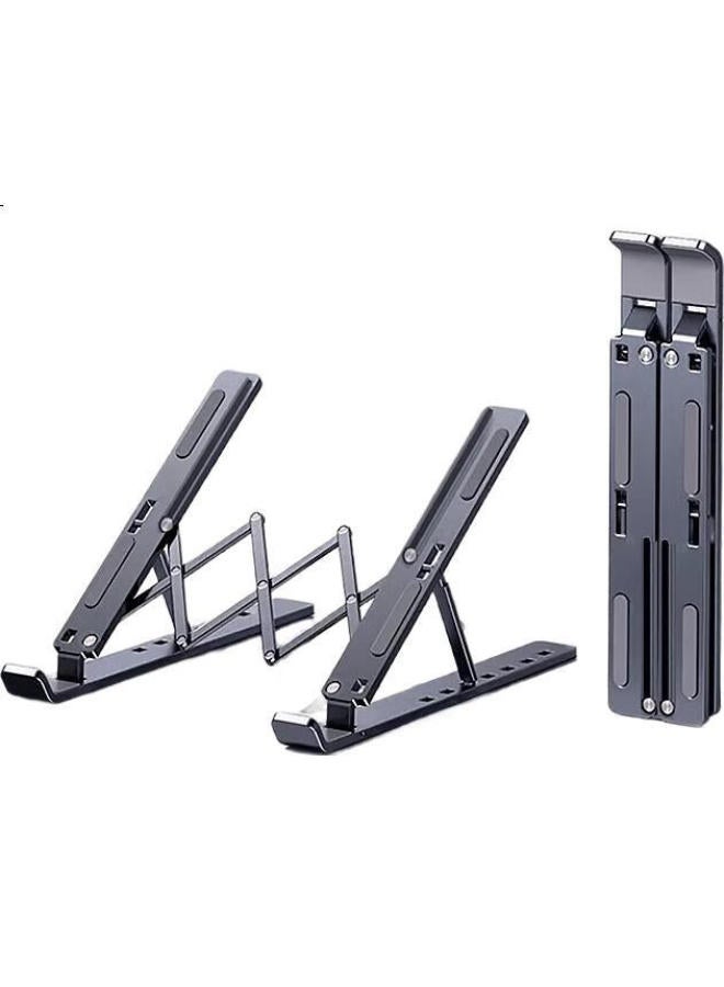 Bzbc [Extremely Flexible] Laptop Stand, Adjustable Height Computer Desk Cooling Pad, Foldable Portable Vertical Riser, Aluminum Alloy Stand For Apple Mac, Lenovo Legion, Huawei - Image 3