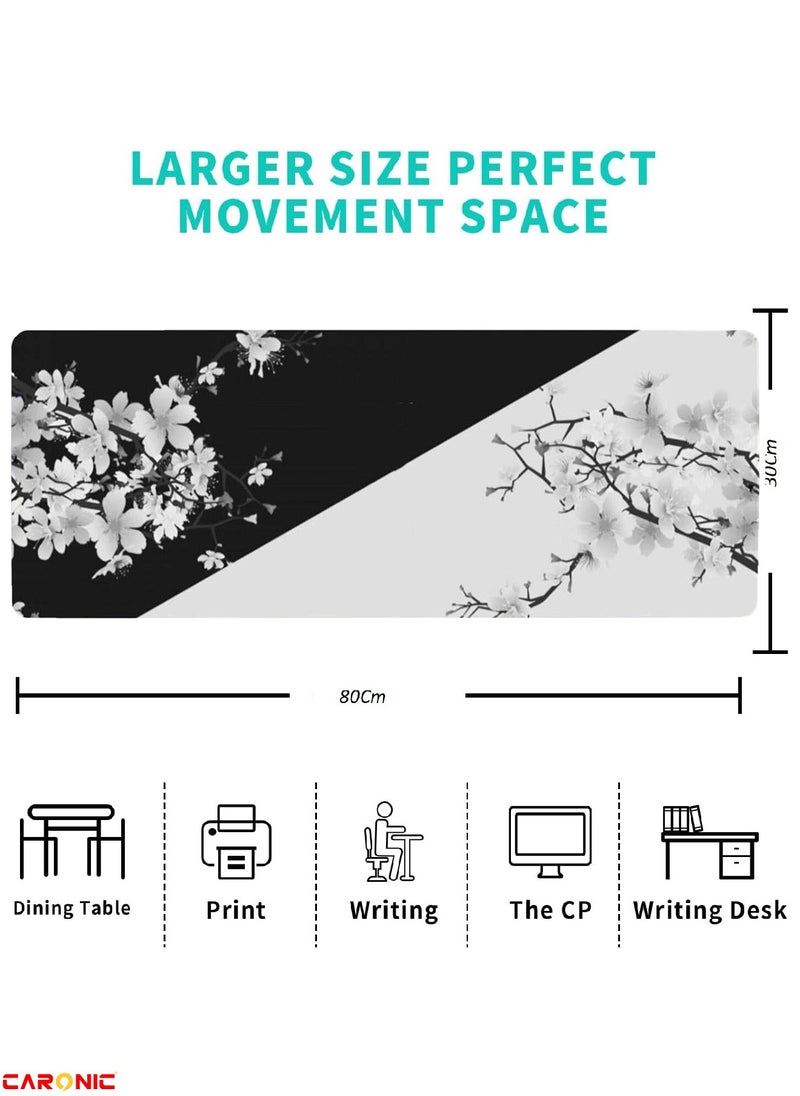 CARONIC - Large Gaming Mouse Pad with Superior Micro Weave Cloth Extended Desk Mousepad with Stitched Edges Non-Slip Base Water Resist Keyboard Pad For Gamer And Office Home - Image 1