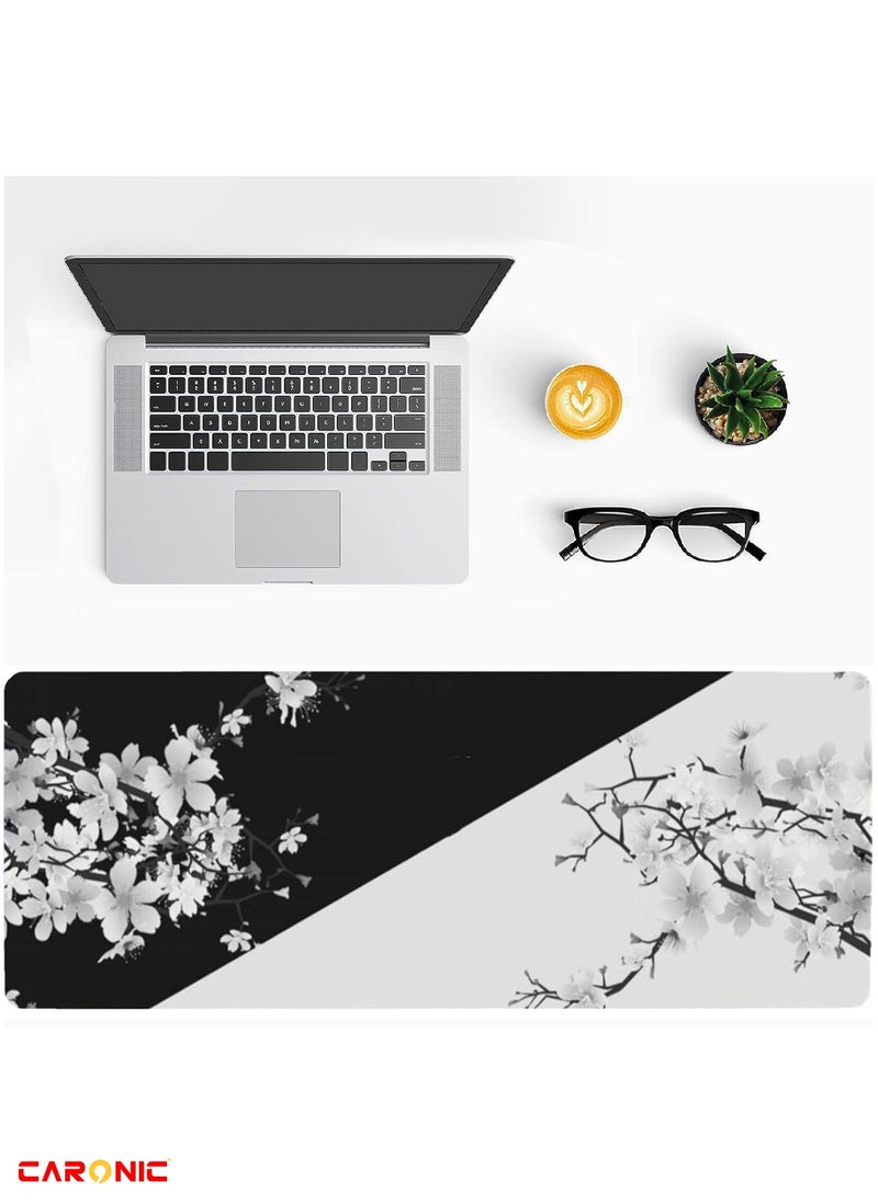 CARONIC - Large Gaming Mouse Pad with Superior Micro Weave Cloth Extended Desk Mousepad with Stitched Edges Non-Slip Base Water Resist Keyboard Pad For Gamer And Office Home - Image 1