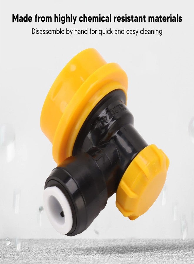 Haofy 5/16 Inch Double Tight Push in Quick Connector Adapter Duotight Push in Fitting Lock Quick Disconnect Disassemble by Hand (Yellow Liquid) - Image 3