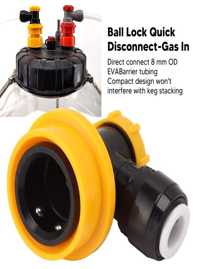 Haofy 5/16 Inch Double Tight Push in Quick Connector Adapter Duotight Push in Fitting Lock Quick Disconnect Disassemble by Hand (Yellow Liquid) - Image 2