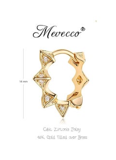 Mevecco Women Huggie Earrings Gold Hoop 14K Gold Filled Small Simple Handmade Hypoallergenic Everyday Jewelry  - Image 4