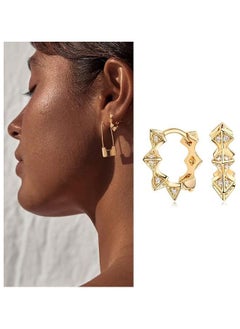 Mevecco Women Huggie Earrings Gold Hoop 14K Gold Filled Small Simple Handmade Hypoallergenic Everyday Jewelry  - Image 3