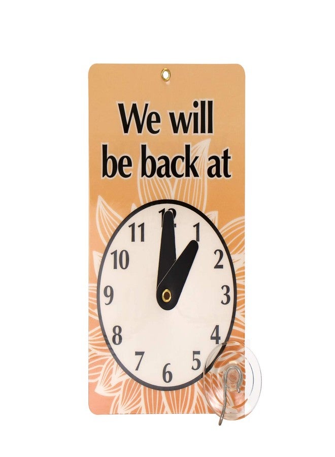 SmartSign “We Will Be Back - Welcome We are Open” Two-Sided Be Back Clock Sign | 7.75" x 4.75" Plastic - Image 2