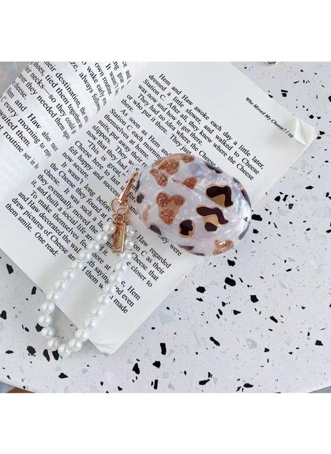 Applicable For HuaweiFreebuds Pro Earphone Case Creative Shell Pattern Soft Case 3/4/6i Wireless Bluetooth Pendant-Color:Shell Pattern + Bracelet-leopard Print-Model:For HuaweiFreebuds 4/4e (protective Case)