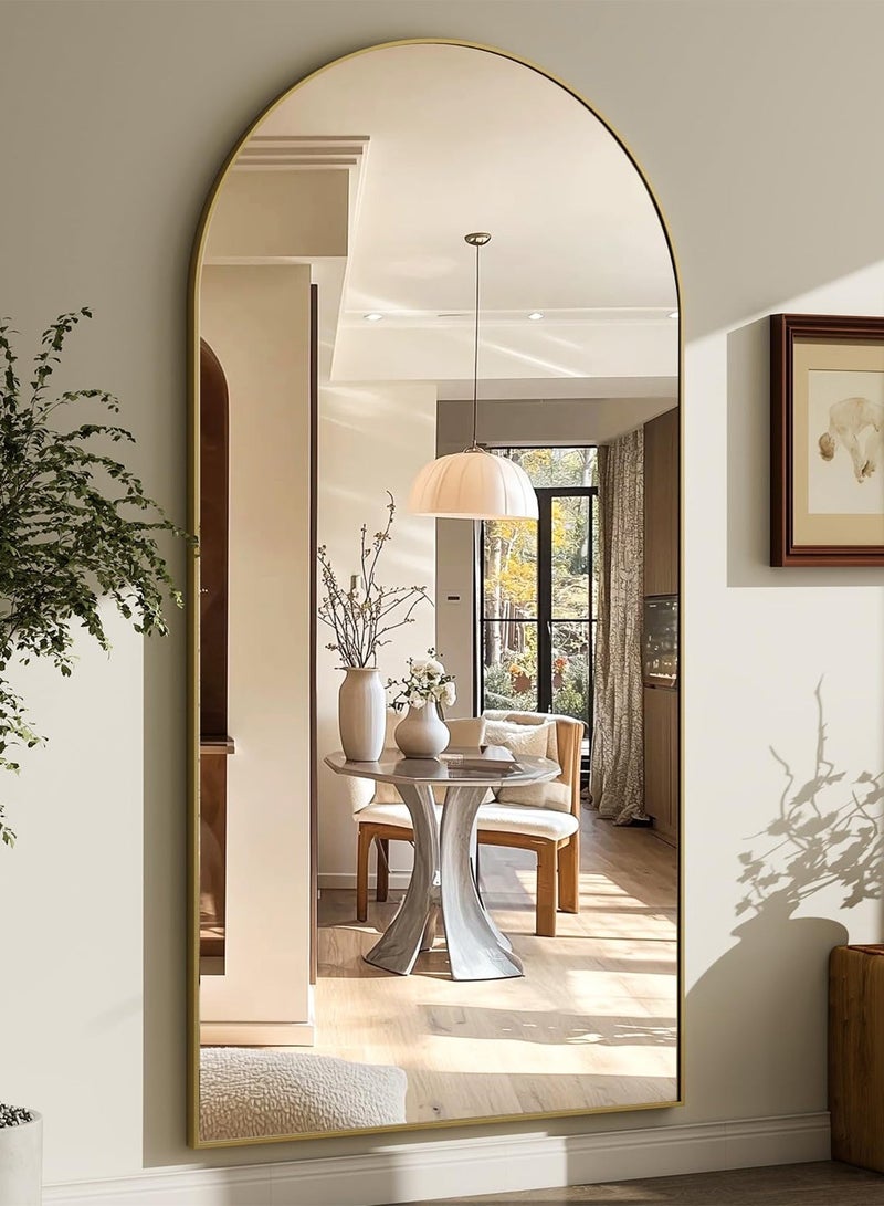 Taimi Elegant Design Large Mirror 170x70cm - Full Length Mirror With Gold Metal Frame and Back Stand - Suitable for Living Rooms, Dressing Rooms and Bedrooms - Image 4