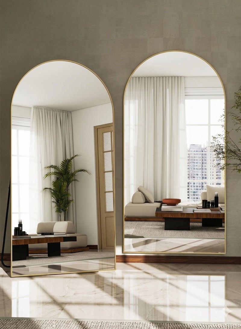 Taimi Elegant Design Large Mirror 170x70cm - Full Length Mirror With Gold Metal Frame and Back Stand - Suitable for Living Rooms, Dressing Rooms and Bedrooms - Image 5