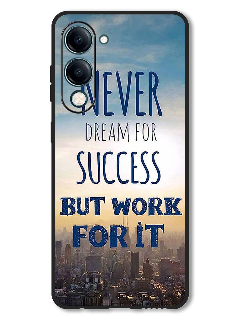 Theodor Case Compatible with Vivo Y29s Protection Shockproof Bumper Cover Never Dreams For Success - Image 1