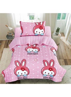 Al Home Children'S Velvet Mattress 3 Pieces - Single - Multicolor With Drawings By Alhome 110112691 220x50x170 cm Thickness 25 cm 