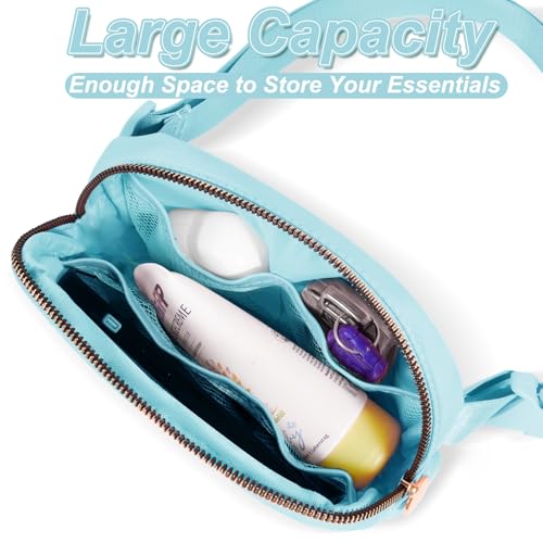 Uygafly Fanny Pack Belt Bag Crossbody Bags with Initials Letter Patch Trendy Stuff for Teens Cute Stuff Birthday Gifts for Teenager Girls | N,Blue Bag - Image 4