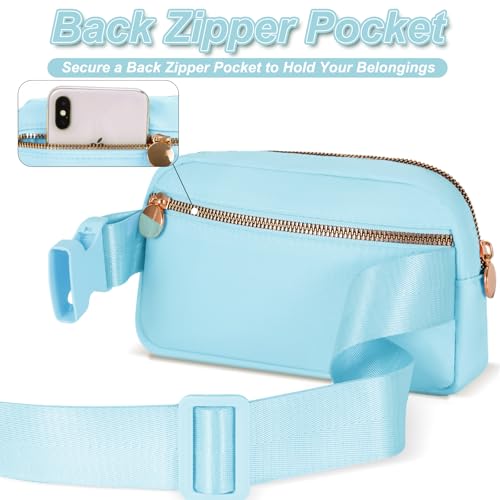 Uygafly Fanny Pack Belt Bag Crossbody Bags with Initials Letter Patch Trendy Stuff for Teens Cute Stuff Birthday Gifts for Teenager Girls | N,Blue Bag - Image 3