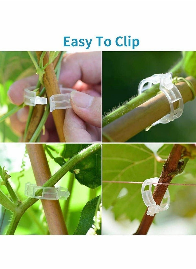 150Pcs Plant Support Clips, Garden Grape Vine, Tomato Vine Vegetables Plants Trellis Clips to Grow Upright Makes Healthier