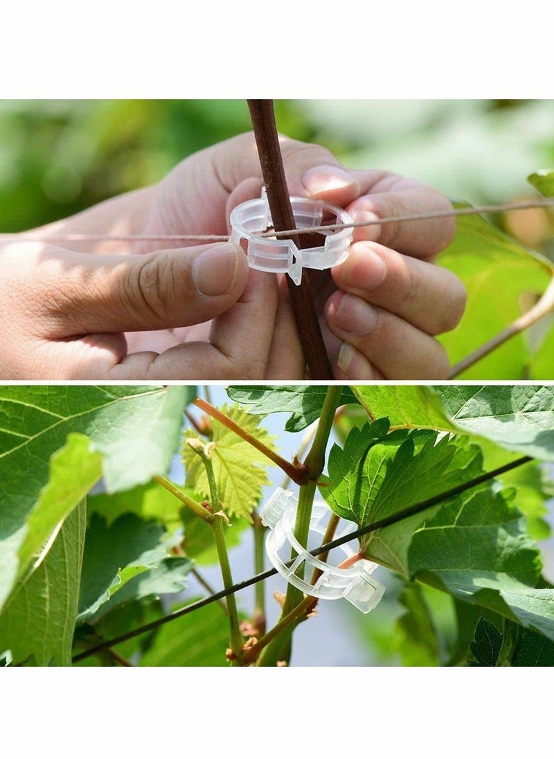 150Pcs Plant Support Clips, Garden Grape Vine, Tomato Vine Vegetables Plants Trellis Clips to Grow Upright Makes Healthier