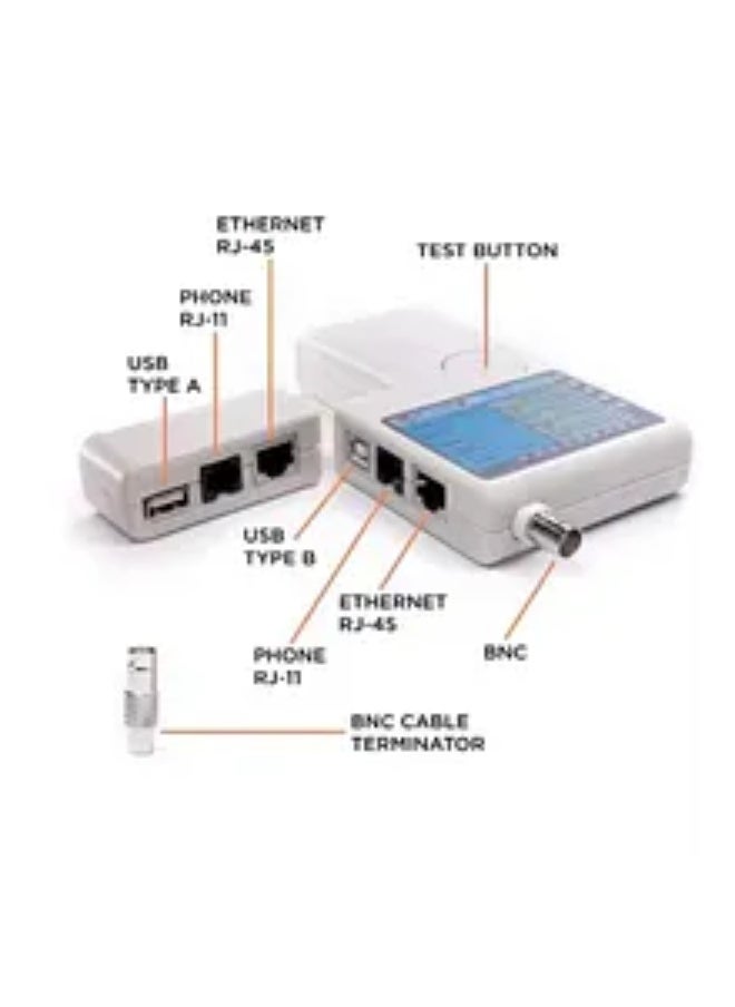 Generic 4 In 1 RJ-45 RJ-11 USB BNC Remote Cable Tester  - Image 5