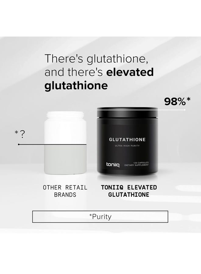 Toniiq Ultra High Strength Glutathione Capsules - 1000mg Concentrated Formula - 98%+ Highly Purified and Bioavailable - Non-GMO Fermentation - 240 Capsules Reduced Glutathione Supplement - Image 4