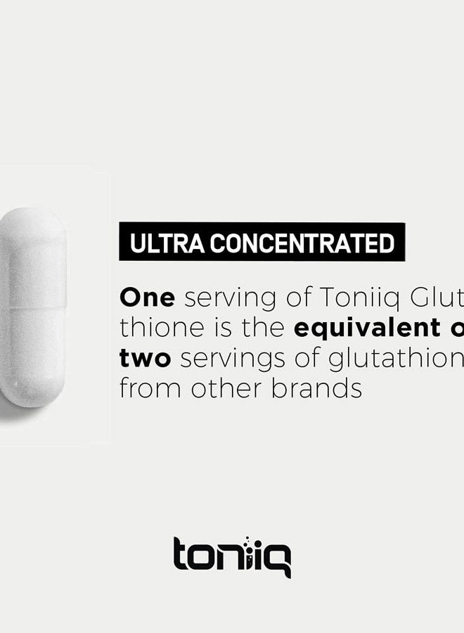 Toniiq Ultra High Strength Glutathione Capsules - 1000mg Concentrated Formula - 98%+ Highly Purified and Bioavailable - Non-GMO Fermentation - 240 Capsules Reduced Glutathione Supplement - Image 5