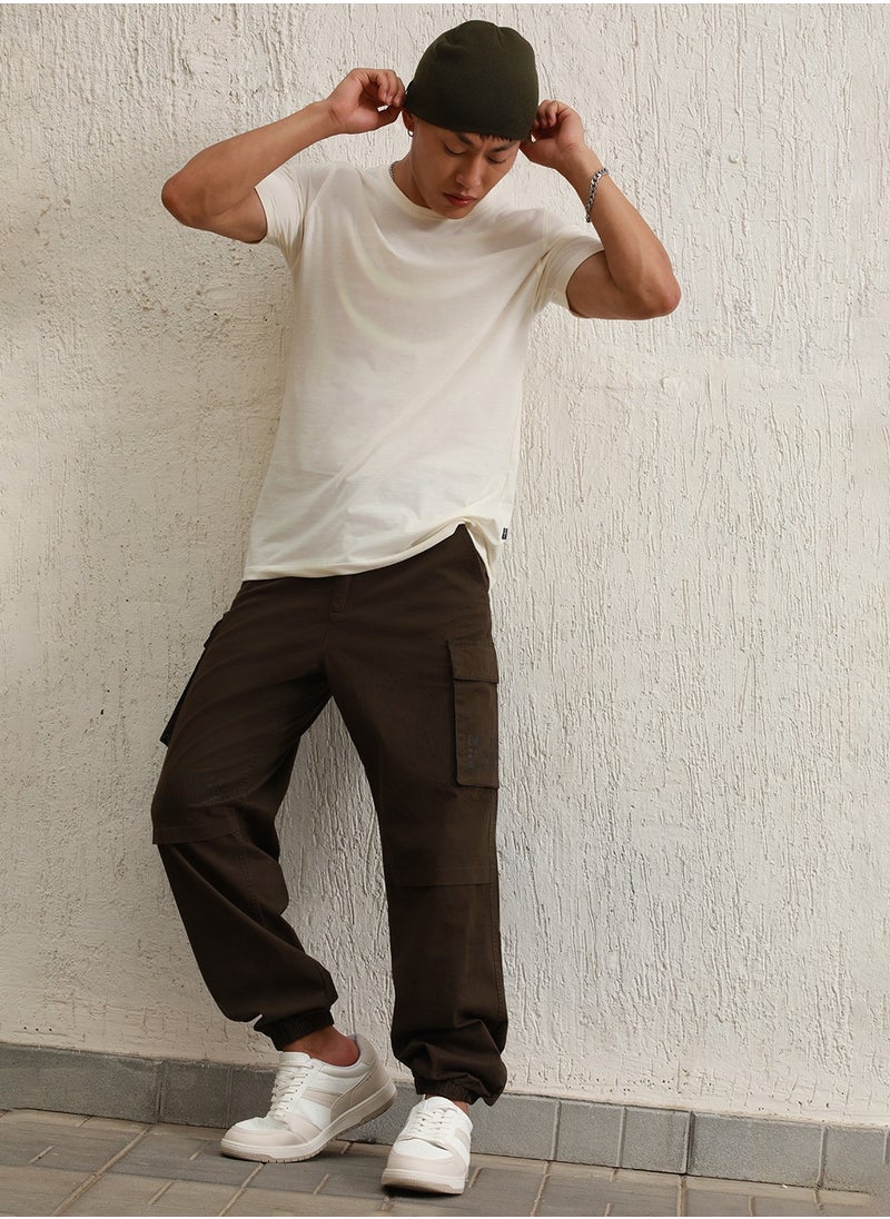 Hubberholme - Dark Olive Cargo Joggers for Men, Relaxed Straight Fit - Image 1