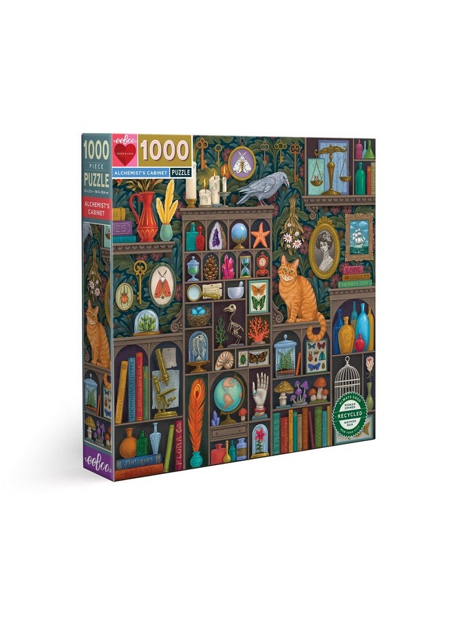 eeboo : Piece And Love Alchemist Cabinet 1000 Piece Square Jigsaw Puzzle Jigsaw Puzzle For Adults And Families Includes Glossy Sturdy Pieces And Minimal Puzzle Dust  - Image 1