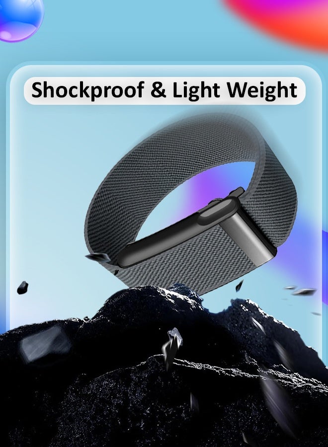 CATANES Nylon Replacement Wristband for Whoop Life MG – Waterproof - Lightweight - Adjustable Fitness Strap - Dark Grey - Image 2