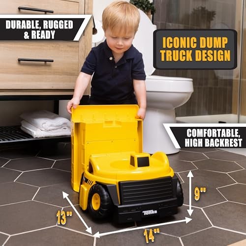 Tonka Dump Truck Potty Trainer for Toddlers 2in1 Potty Chair and Potty Ring with Splash Guard Builtin Handles Easy Clean Removable Pot - Image 3