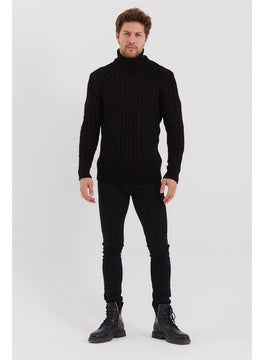 Cool Tarz Cool Style Men's Black Knitted Patterned Knitwear SWEATER-TRZ8152R05S  - Image 4