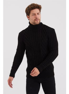 Cool Tarz Cool Style Men's Black Knitted Patterned Knitwear SWEATER-TRZ8152R05S  - Image 5