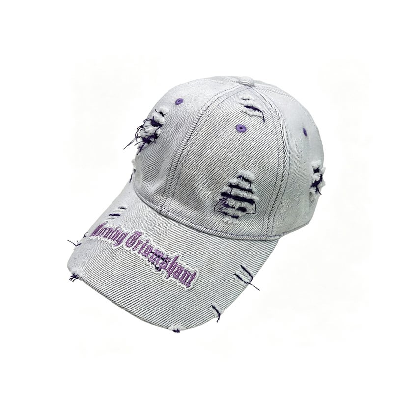 Distressed Washed Baseball Cap with Embroidery, Adjustable, for All Seasons - Image 2