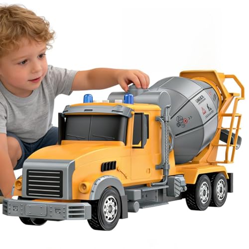 CALEST 14 Inch Large Cement Mixer Truck with SoundsKids Toys for 3 4 5 6 7 8 Years Old BoysKids Boy Toys Christmas Birthday Gift Car - Image 1