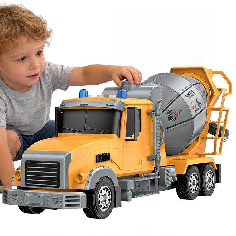 CALEST 14 Inch Large Cement Mixer Truck with SoundsKids Toys for 3 4 5 6 7 8 Years Old BoysKids Boy Toys Christmas Birthday Gift Car - Image 3