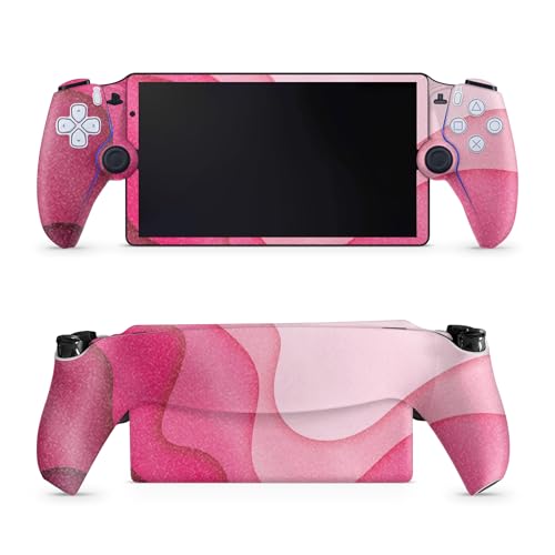 Vision Signs & Graphics Glossy Glitter Gaming Skin Compatible with PS5 Portal Remote Player - Papercraft Magenta - Premium 3M Vinyl Protective Wrap Decal Cover - Easy to Apply | Crafted in The USA by MightySkins - Image 1