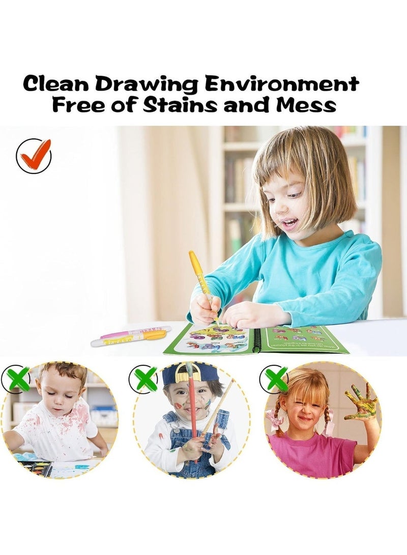 SNAPTRON 12-Pack Water Coloring Books for Kids | Mess-Free Art Toys with Water Pen | Return Gifts, Birthday Party Favors, Goodie Bag Fillers, Pinata Gifts & Educational Mini Toys - Image 2