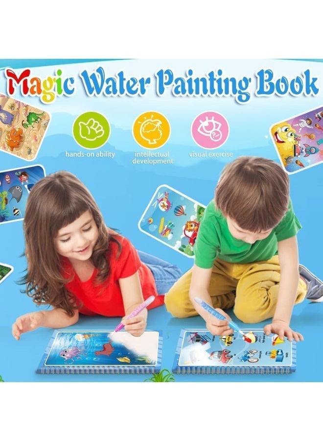 SNAPTRON 12-Pack Water Coloring Books for Kids | Mess-Free Art Toys with Water Pen | Return Gifts, Birthday Party Favors, Goodie Bag Fillers, Pinata Gifts & Educational Mini Toys - Image 1