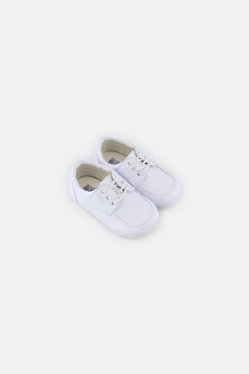 Josmo Toddlers Boy Lace Up Formal Shoes, White - Image 4