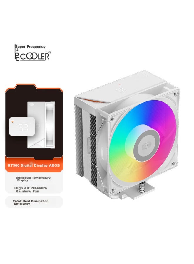 Pccooler Rt500 Argb Wh Digital Display Cpu Air Cooler - Image 1