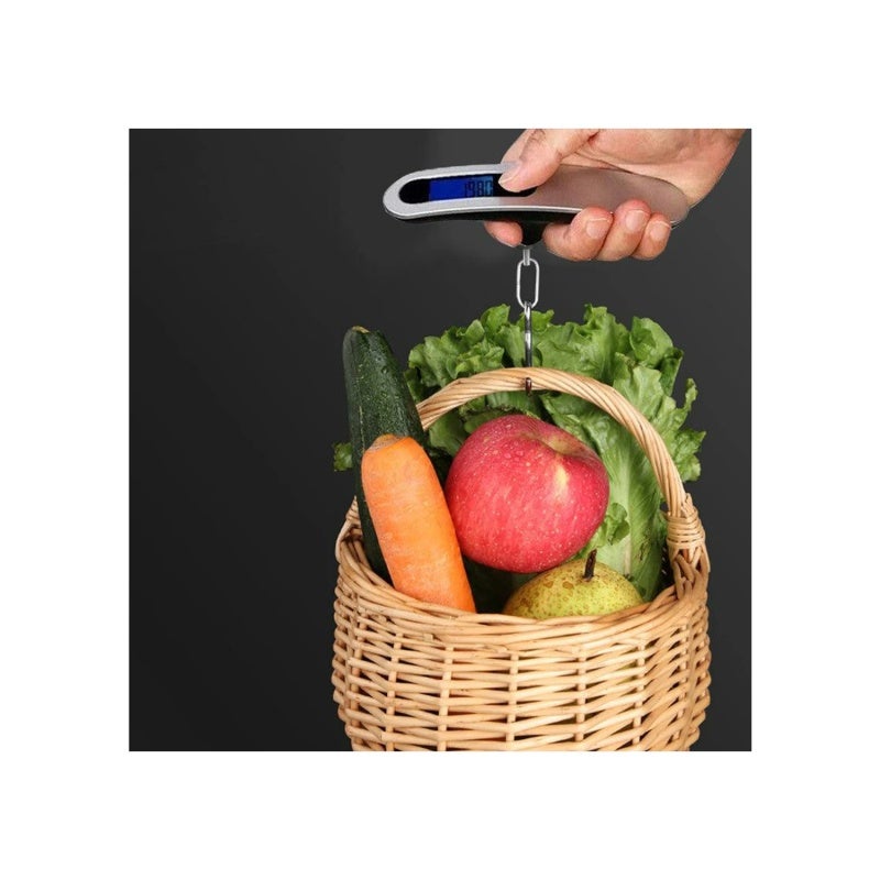Portable Digital Scale: Silver Mini Handheld High Precision Hanging Scale - Clear LCD Display with Data Saving for Travel Luggage Fishing Hunting - Image 2