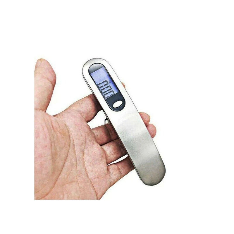 Portable Digital Scale: Silver Mini Handheld High Precision Hanging Scale - Clear LCD Display with Data Saving for Travel Luggage Fishing Hunting - Image 4