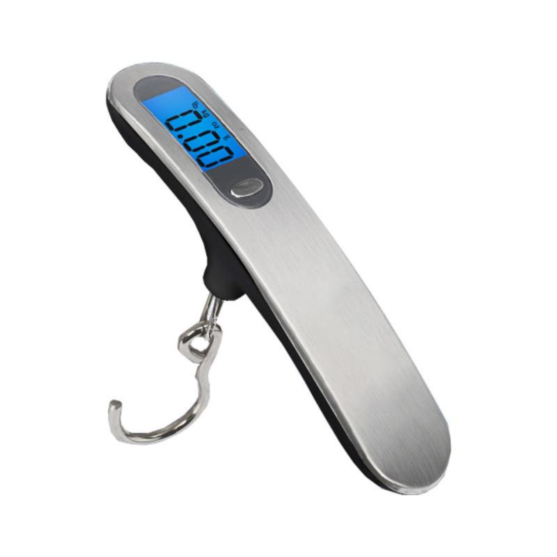 Portable Digital Scale: Silver Mini Handheld High Precision Hanging Scale - Clear LCD Display with Data Saving for Travel Luggage Fishing Hunting - Image 1